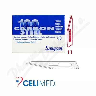 Čepelky skalp.SURGEON č.11 steril.100ks