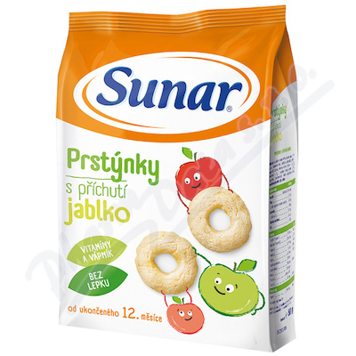 Sunar Dětský snack prstýnky jablkové 50g