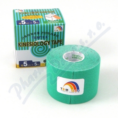 TEMTEX Kinesiology tape zelená 5cmx5m