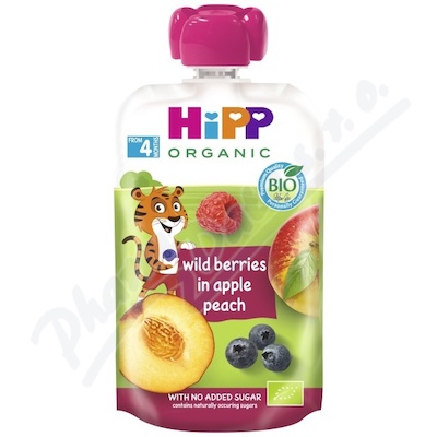 HiPP kapsička jablko-broskev-lesní ov.BIO 4m 100g