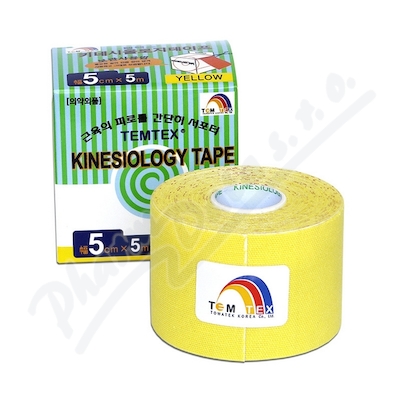 TEMTEX Kinesiology tape žlutá 5cmx5m