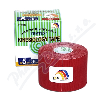 TEMTEX Kinesiology tape červená 5cmx5m