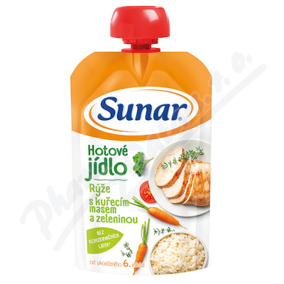 Sunar Hotové jídlo Rýže s kuř.masem a zelenin.120g