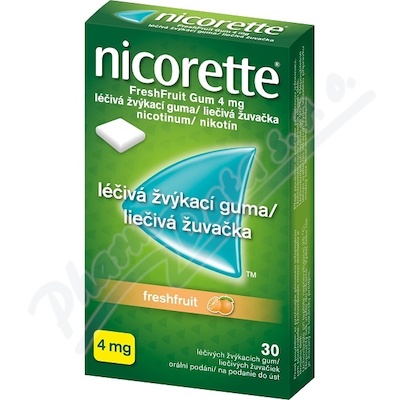 Nicorette FreshFruit Gum 4mg gum.mnd.30