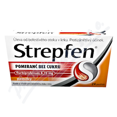 Strepfen Pomeranč bez cukru 8.75mg pas.24ks