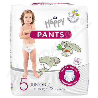 Happy Pants Junior plenkové kalhotky 11-18kg 22ks