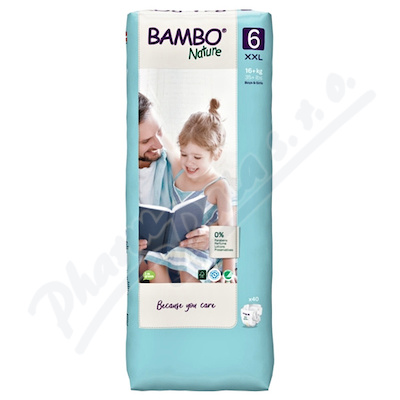 Bambo Nature 6 děts.plenkové kalhotky 16+ kg 40ks