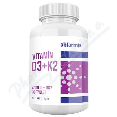 Abfarmis Vitamín D3+K2 4000IU+MK7 tbl.30
