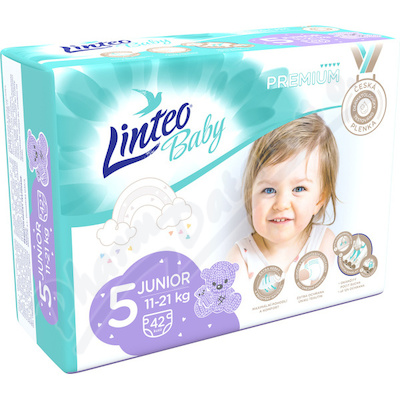 Dětské plenky LINTEO BABY PREM JUNIOR 11-21kg 42ks