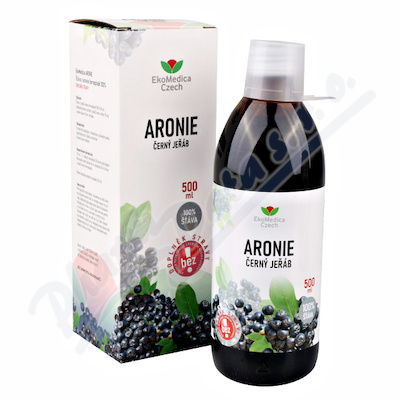 Aronie Černý jeřáb 100% šťáva 500ml EkoMedica