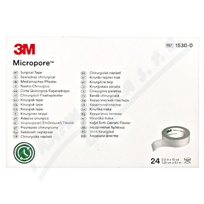 3M Micropore papír.náplast bílá 1.25cmx9.1m 24ks