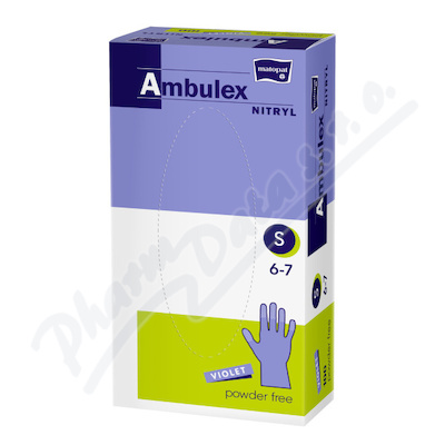 Ambulex Nitryl rukavice nepudrové violet S 100ks