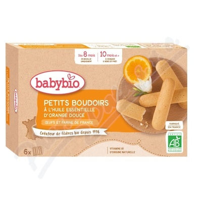 BABYBIO piškoty sladký pomeranč 8m+ 120g