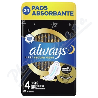 Always Ultra Secure Night 4 vložky 24ks