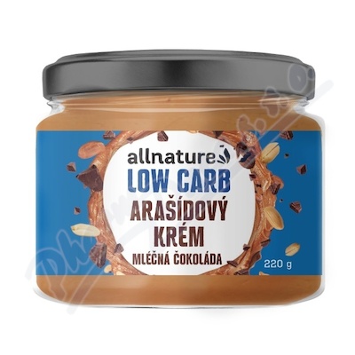 Allnature Arašíd.krém LOW carb s ml.čokoládou 220g