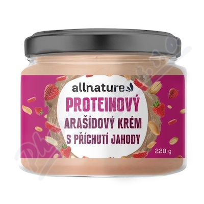 Allnature Arašíd. protein krém příchuť jahoda 220g