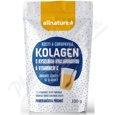 Allnature Kolagen s kys.hyaluronovou a vit.C 100g