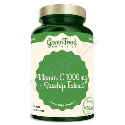 GreenFood Vitamin C 1000mg+Rosehip Extract cps.60