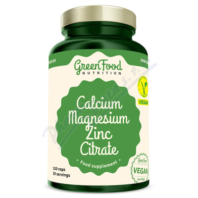 GreenFood Calcium Magnesium Zinc Citrate cps.120