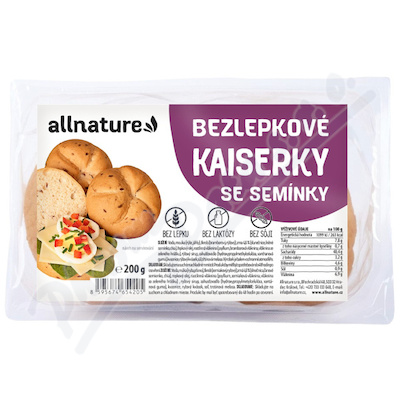 Allnature Bezlepkové kaiserky se semínky 200g