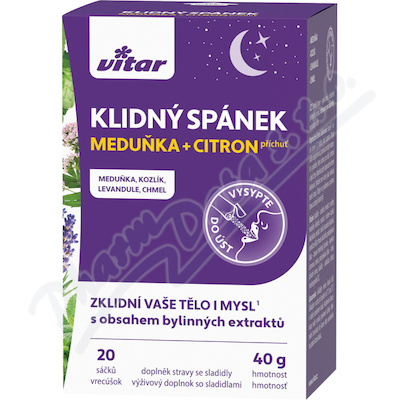 Vitar Klidný spánek meduňka+citron 20x2g