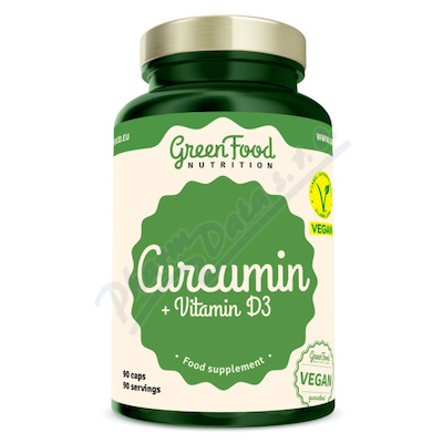 GreenFood Curcumin+Vitamin D3 cps.90