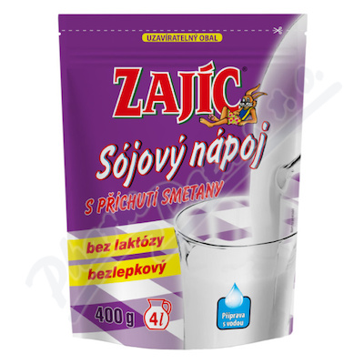 Sójový nápoj Zajíc s př.smetany sáček 400g DOYPACK