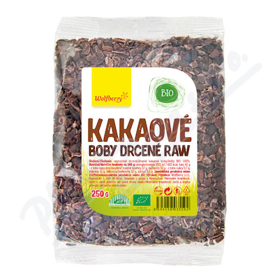 Kakaové boby drcené raw BIO 250g Wolfberry