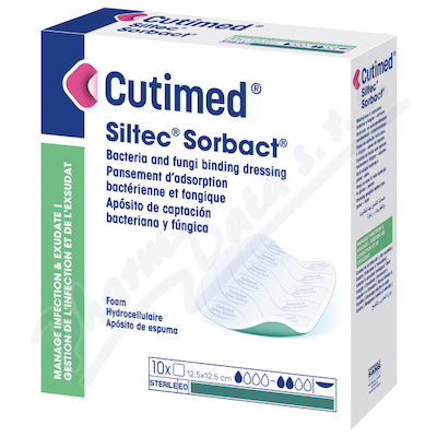 Cutimed Siltec Sorbact B an.kr.st.12.5x12.5cm 10ks