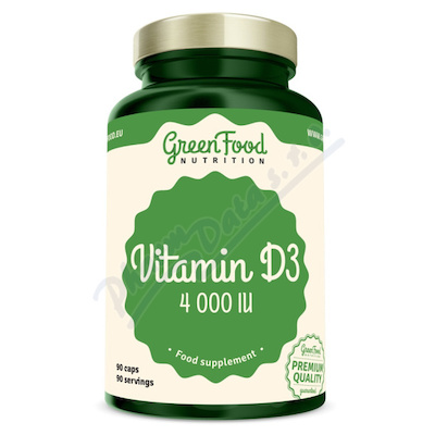 GreenFood Vitamin D3 4000IU cps.90