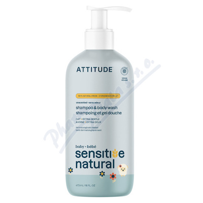ATTITUDE Dětský sprch.gel a šampon 2v1 oves 473ml