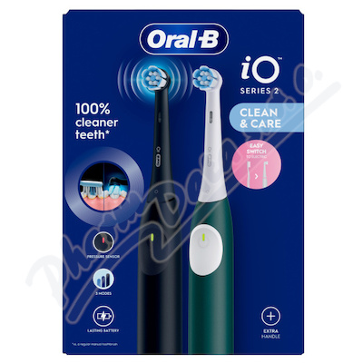 Oral-B iO Series 2 Blac.&Green el.kar.+c.pouz. 2ks