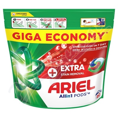 Ariel Plus Extra Stain Rem.gel.kaps.na praní 60ks