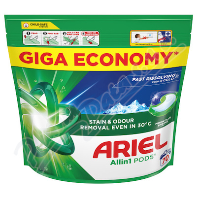 Ariel Mountain Spring gelové kapsle na praní 70ks