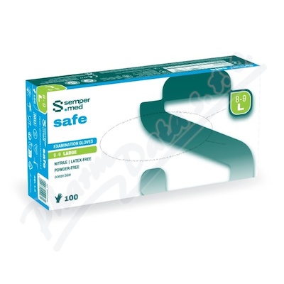 Rukavice vyš.Sempermed safe nitril L/100ks