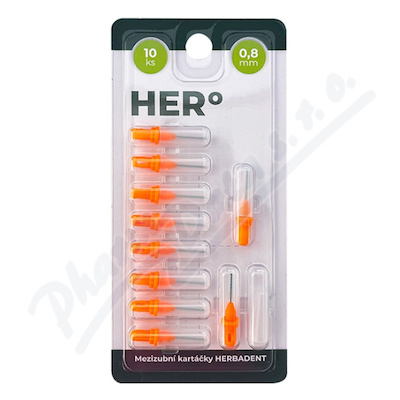 HERo mezizubní kartáček 0.8mm oranžový 10ks