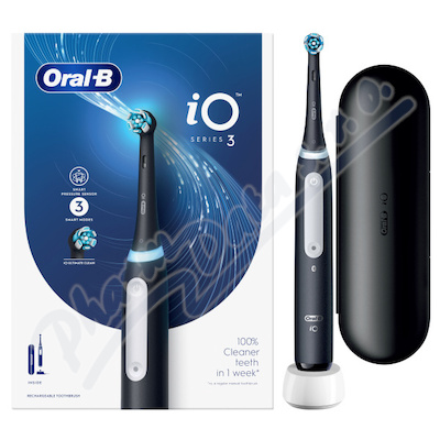 Oral-B iO Series 3 Black elektr.kart.+c.poudr.Xmas