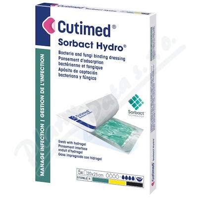Cutimed Sorbact Hydro antimikrob.krytí 20x25cm 5ks