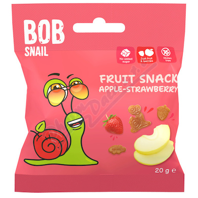 Šnek BOB ovocný snack jablko-jahoda 20g