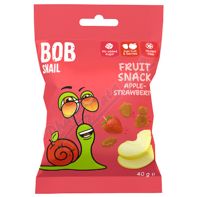 Šnek BOB ovocný snack jablko-jahoda 40g