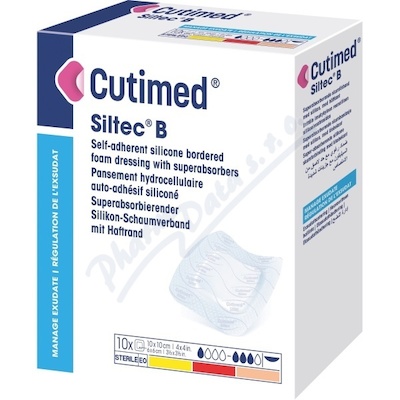 Cutimed Siltec B silik.pěn.krytí 10x10cm 10ks