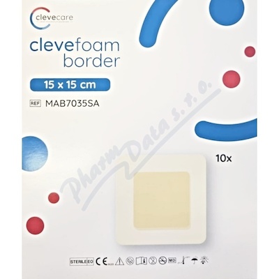 Clevecare Clevefoam Border pěn.krytí 15x15cm 10ks