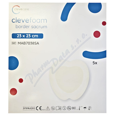 Clevecare Clevefoam Border pěn.krytí 23x23cm 5ks