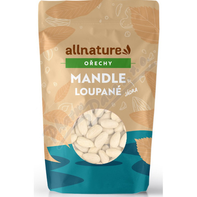Allnature Mandle loupané jádra 1000g