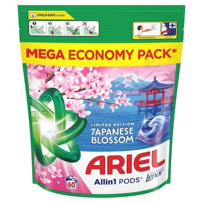 Ariel+Lenor Japanes.Blossom gel.kaps.na praní 60ks