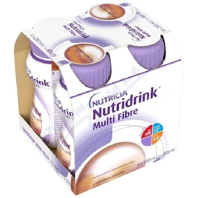 Nutridrink Multi Fibre s přích.čokoláda 4x200ml