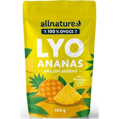 Allnature Ananas Lyo mrazem sušený 100g