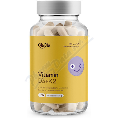 OlaOla Vitamin D3+K2 cps.100