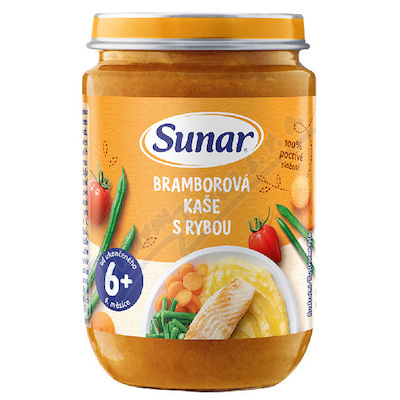 Sunar Příkrm 6m+ bramborová kaše s rybou 190g
