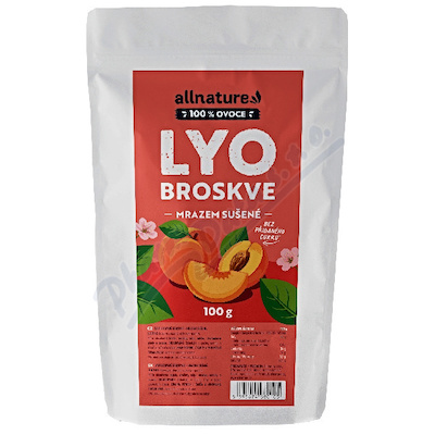Allnature Broskve Lyo mrazem sušené 100g